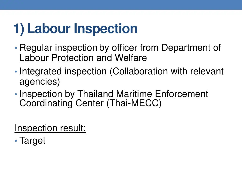 1 labour inspection