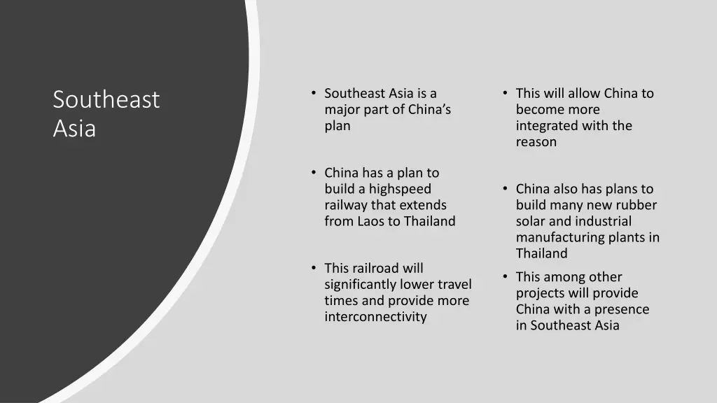 southeast asia is a major part of china s plan