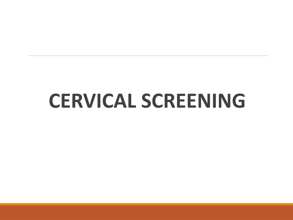 cervical screening