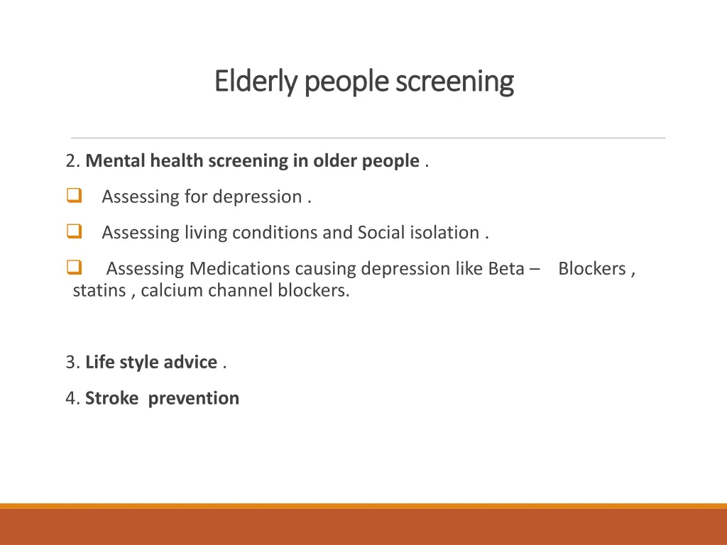 elderly people elderly people screening