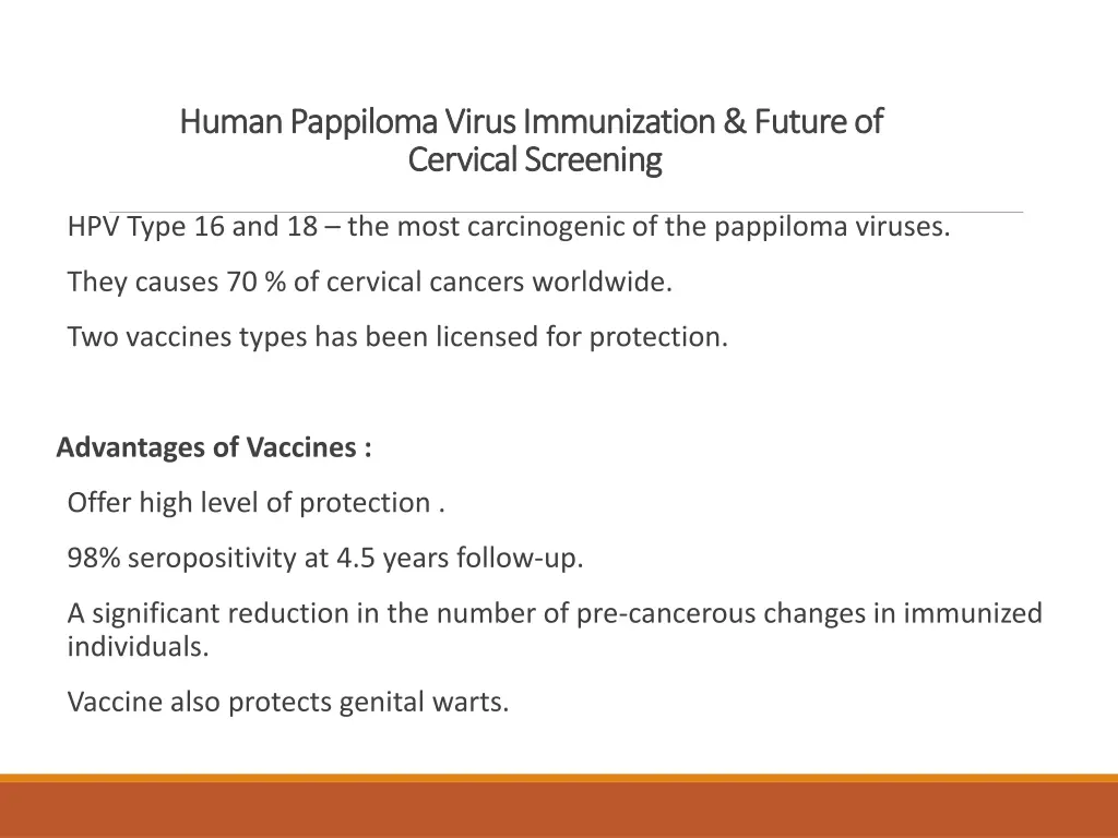 human pappiloma virus immunization future human