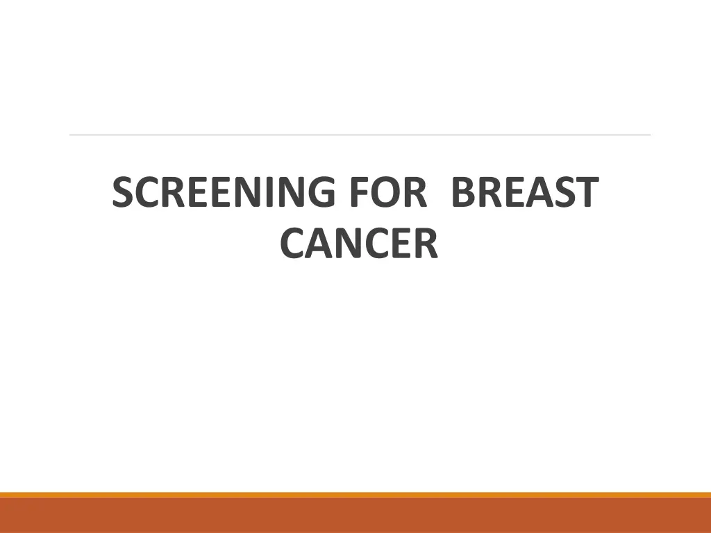 screening for breast cancer
