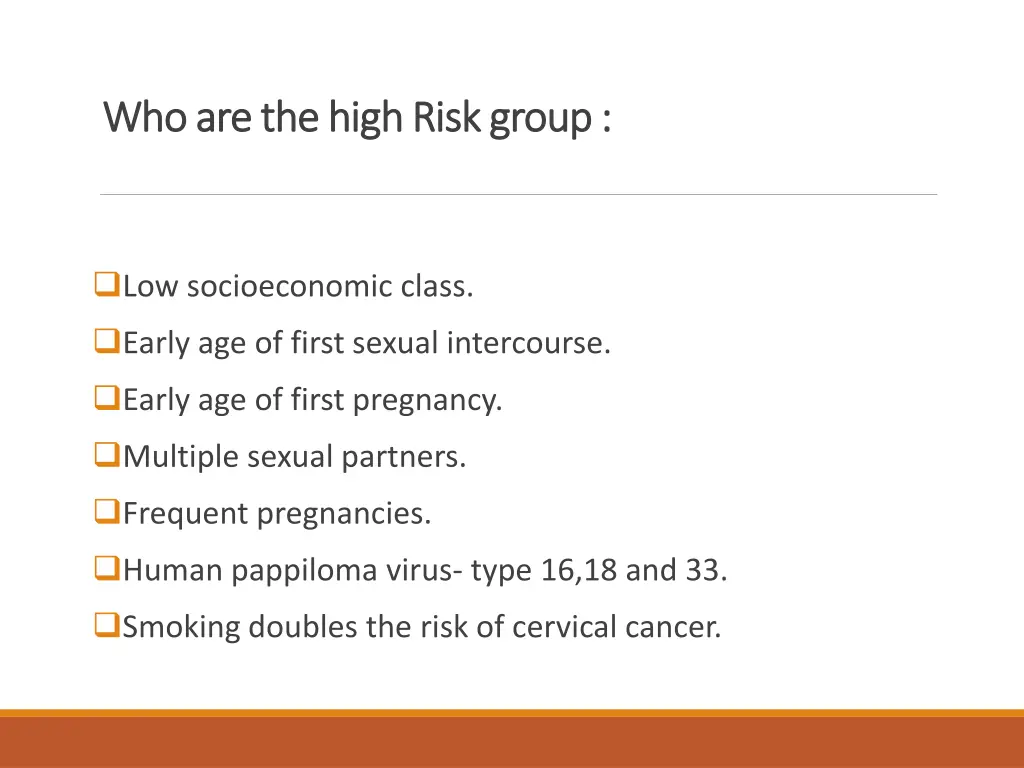 who who are the high risk group are the high risk