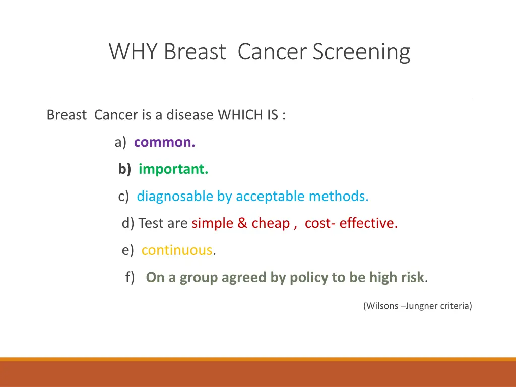 why breast cancer screening