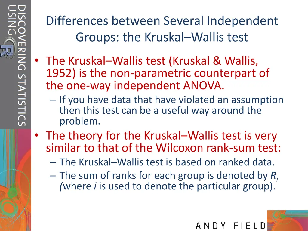 differences between several independent groups