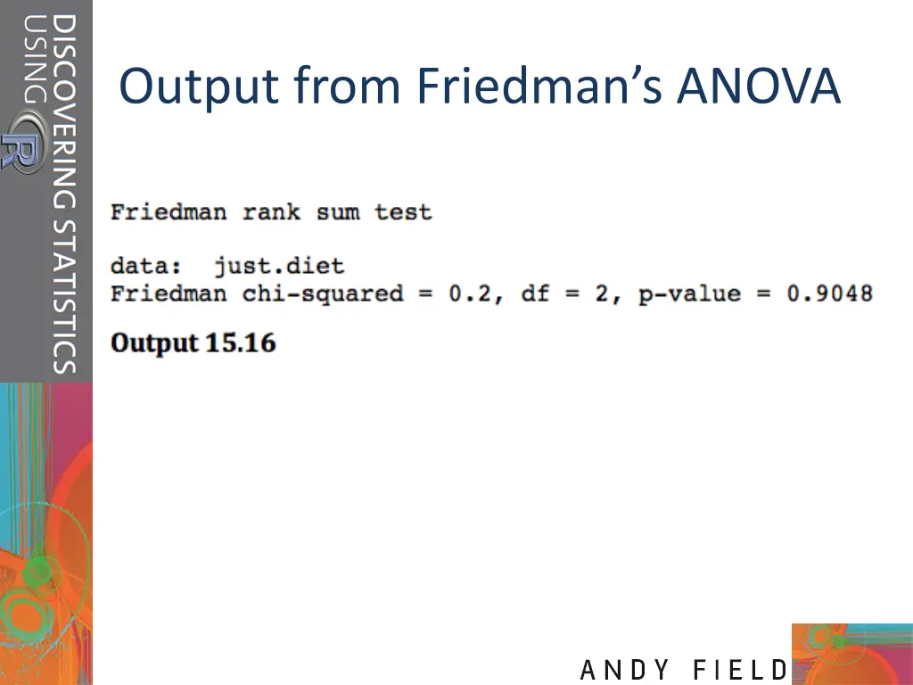 output from friedman s anova