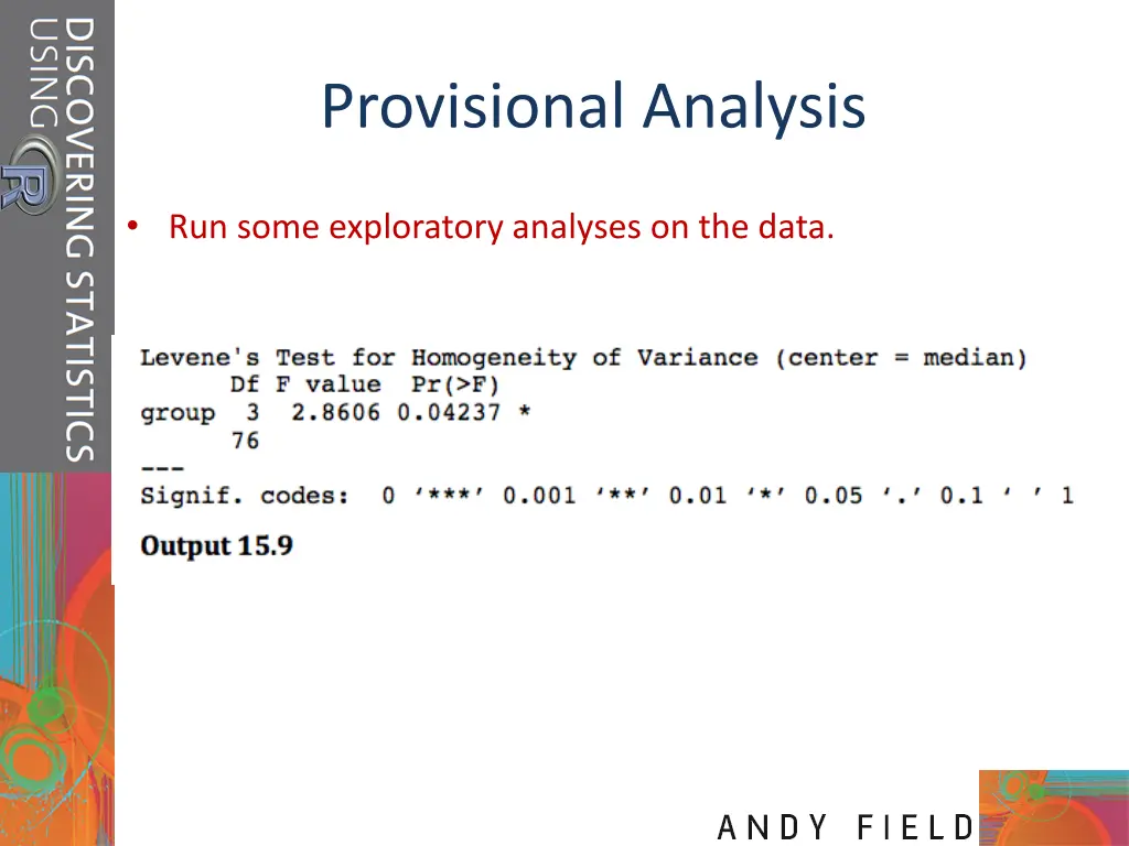 provisional analysis 1