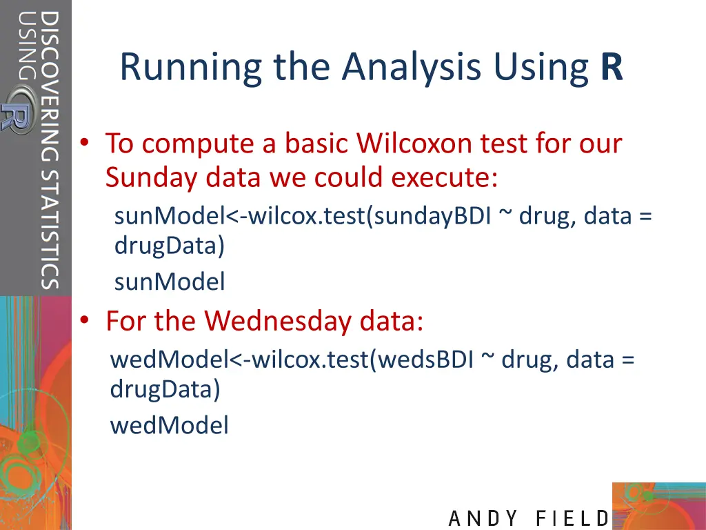 running the analysis using r 1