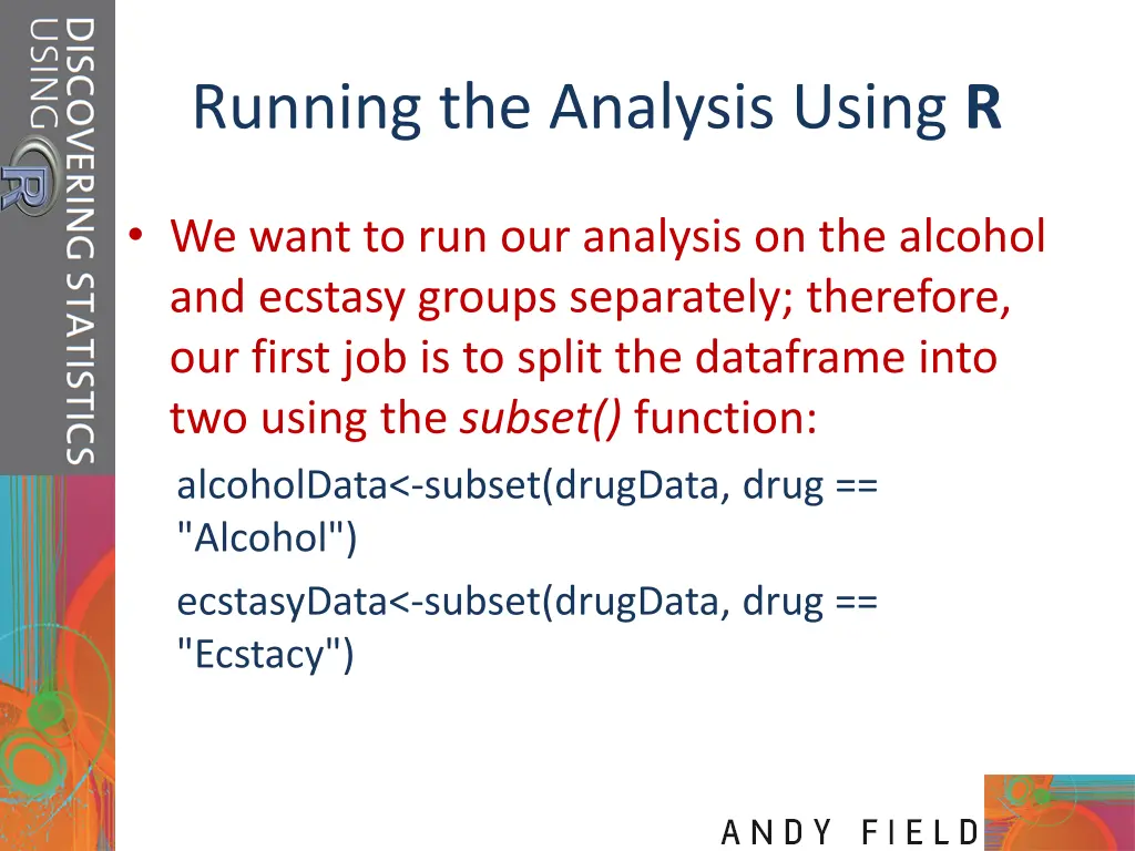 running the analysis using r 2
