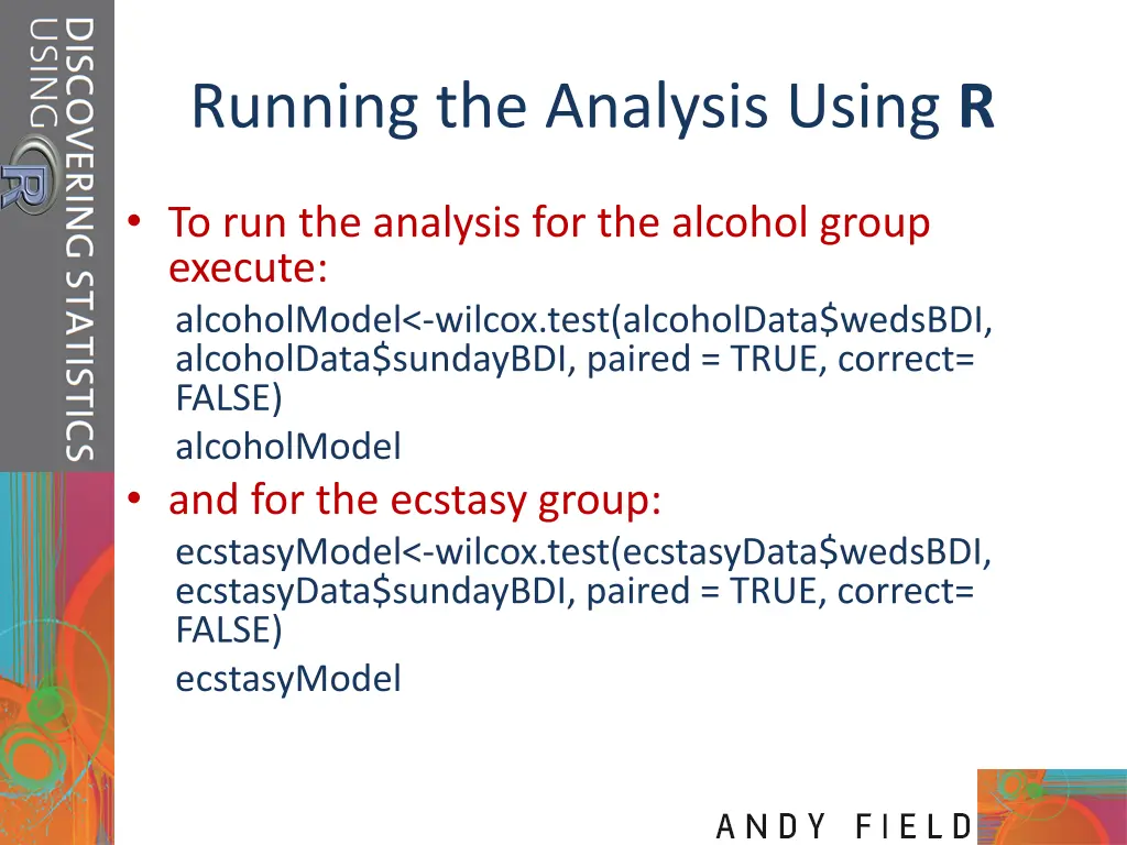 running the analysis using r 3