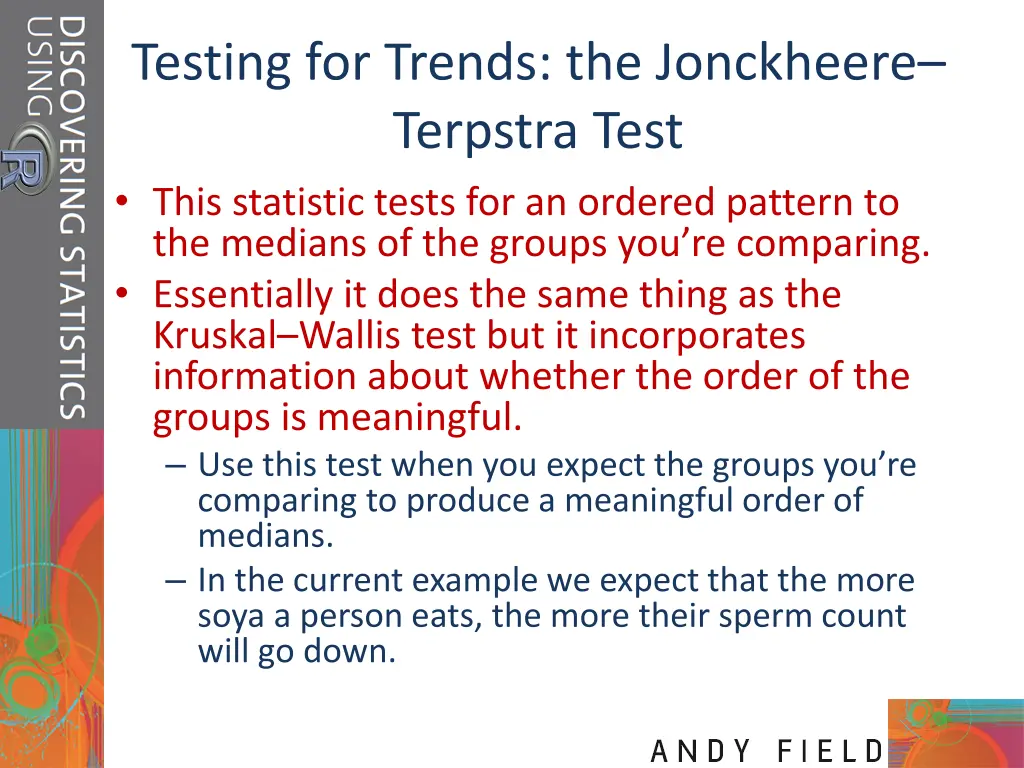 testing for trends the jonckheere terpstra test