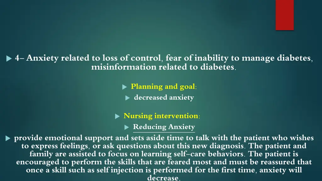 4 anxiety related to loss of control fear