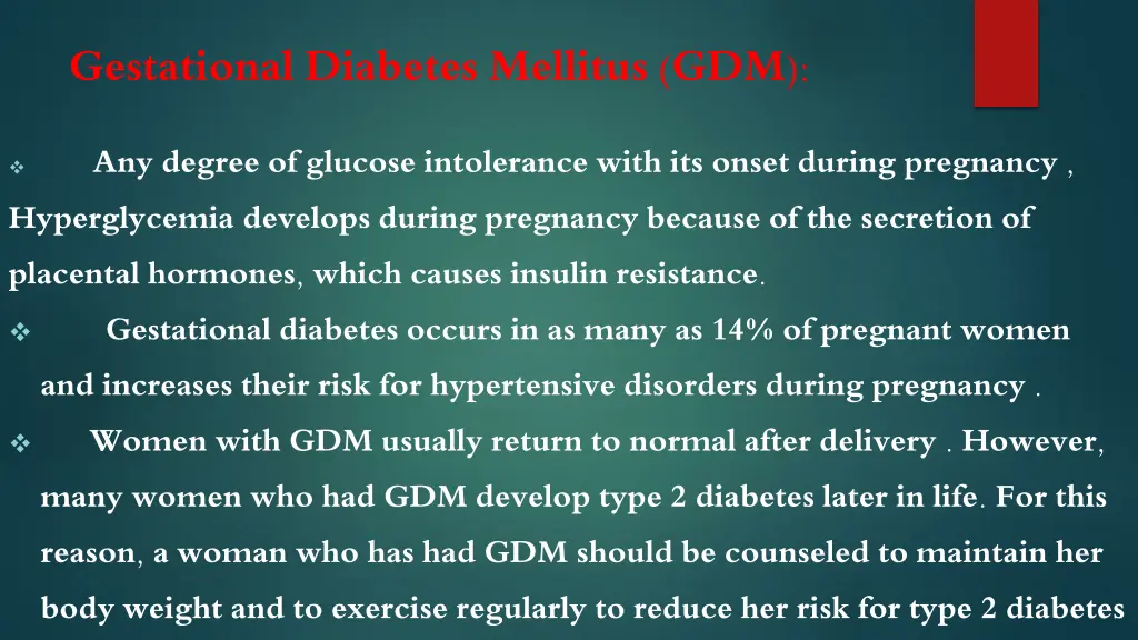 gestational diabetes mellitus gdm