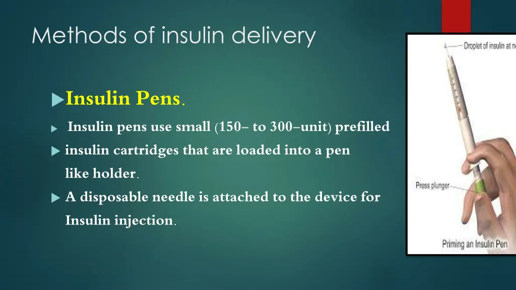 methods of insulin delivery