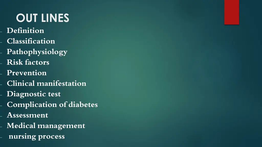 out lines definition classification