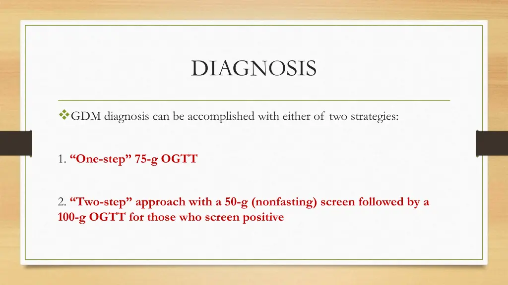 diagnosis