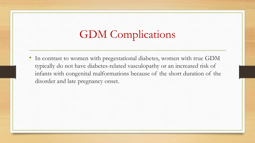 gdm complications