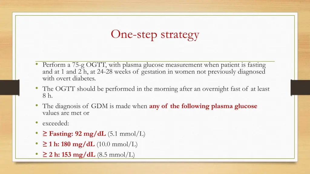 one step strategy