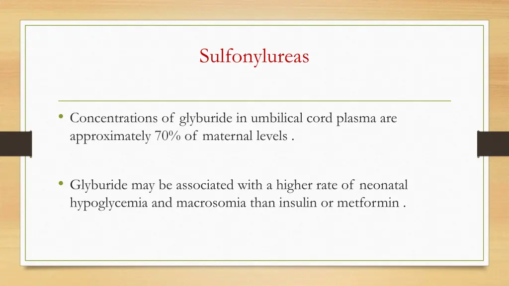 sulfonylureas