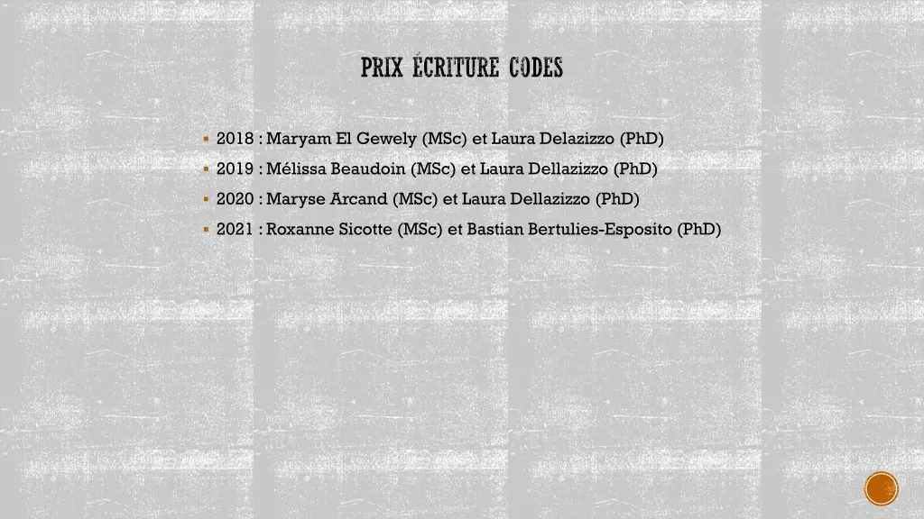 prix criture codes