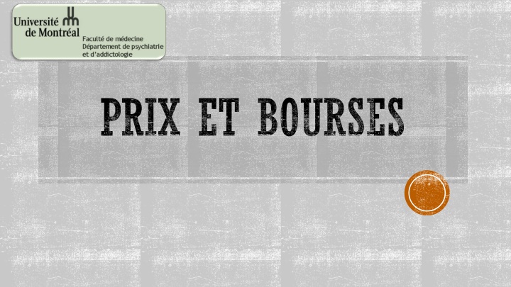 prix et bourses