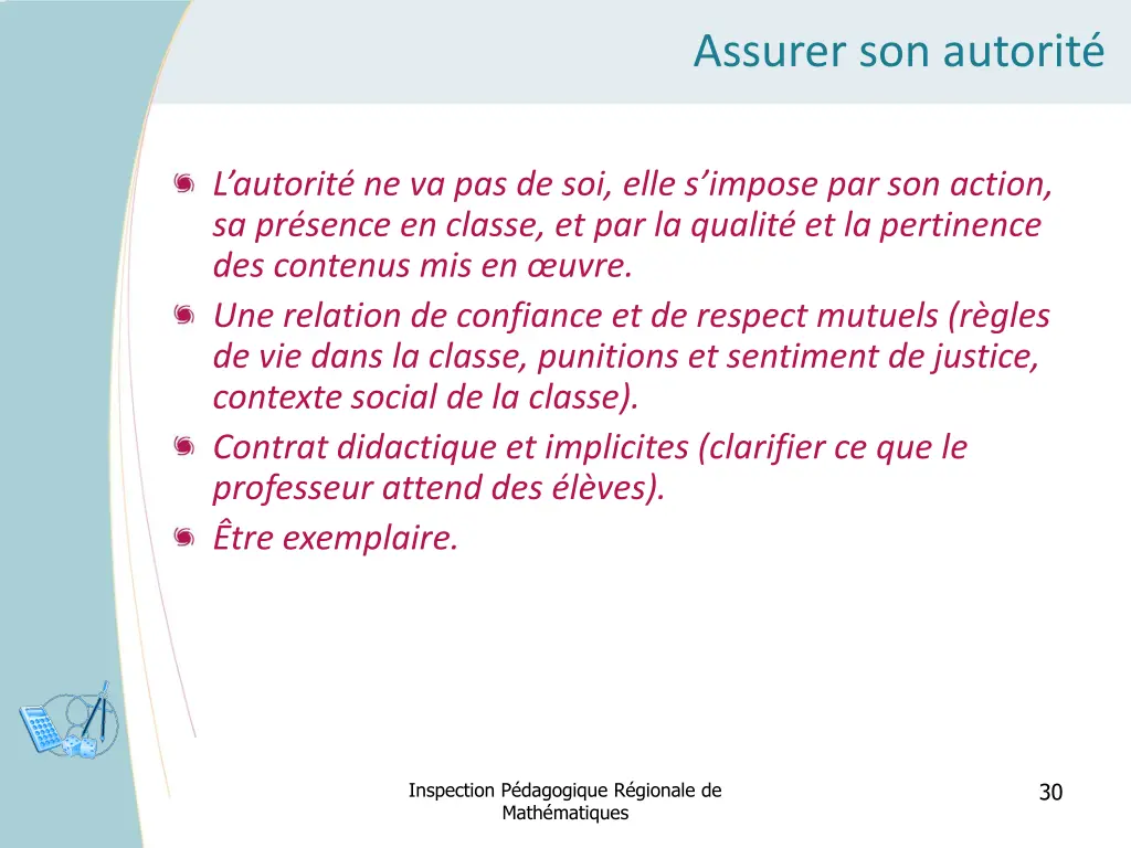 assurer son autorit