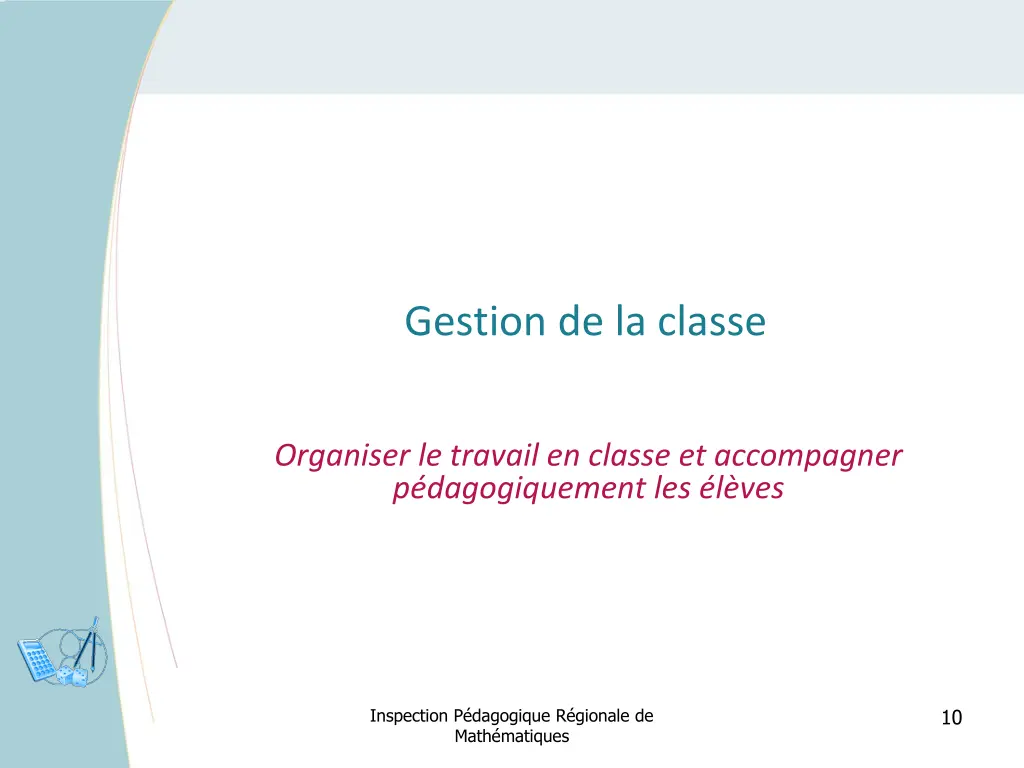 gestion de la classe