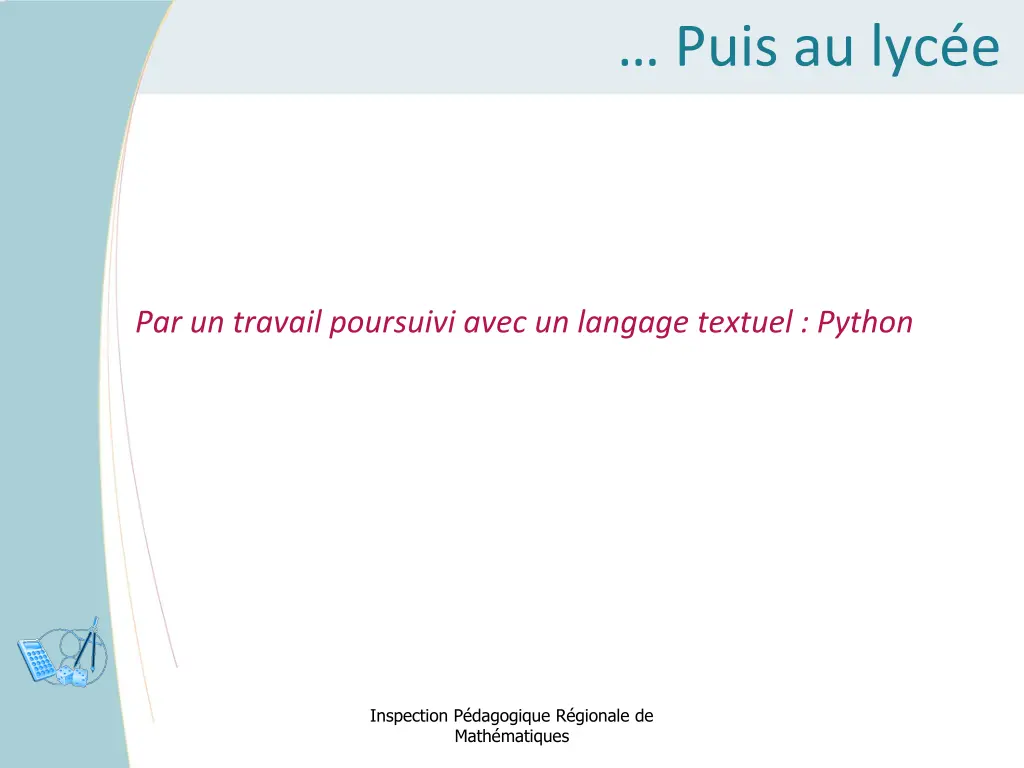 puis au lyc e