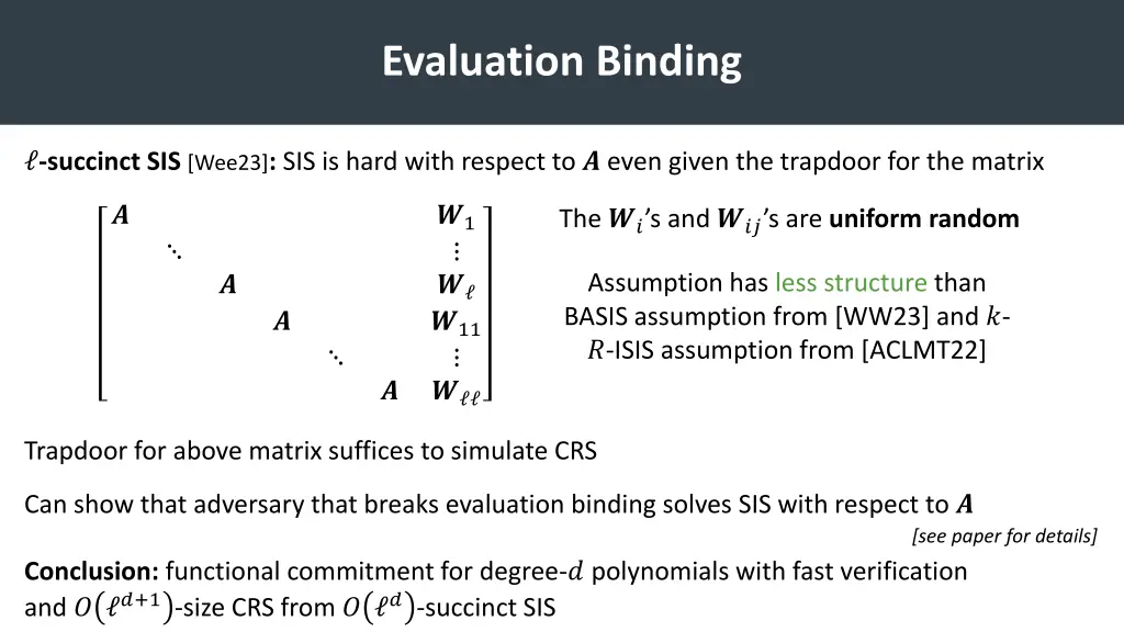 evaluation binding