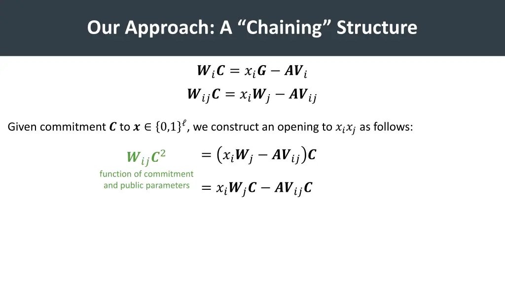 our approach a chaining structure 3