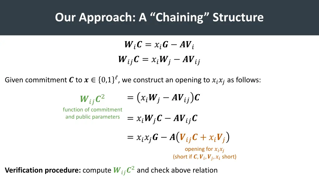 our approach a chaining structure 5