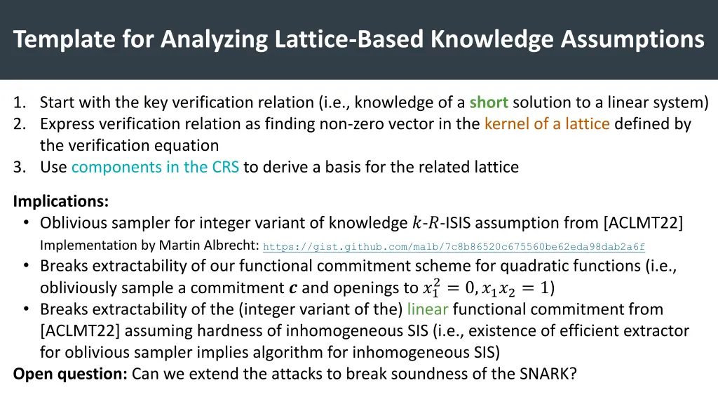 template for analyzing lattice based knowledge 1