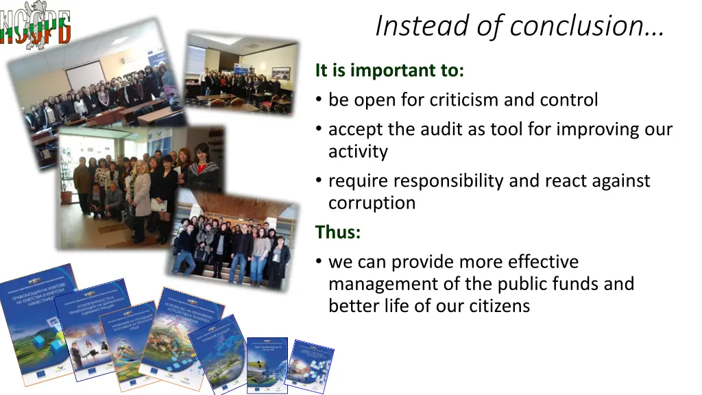 instead of conclusion