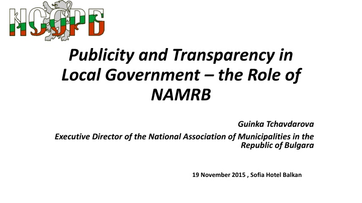 publicity and transparency in local government