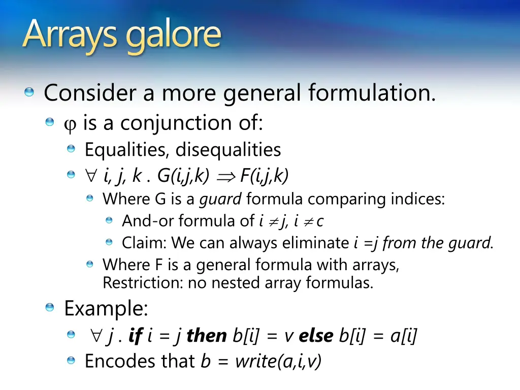 arrays galore 1