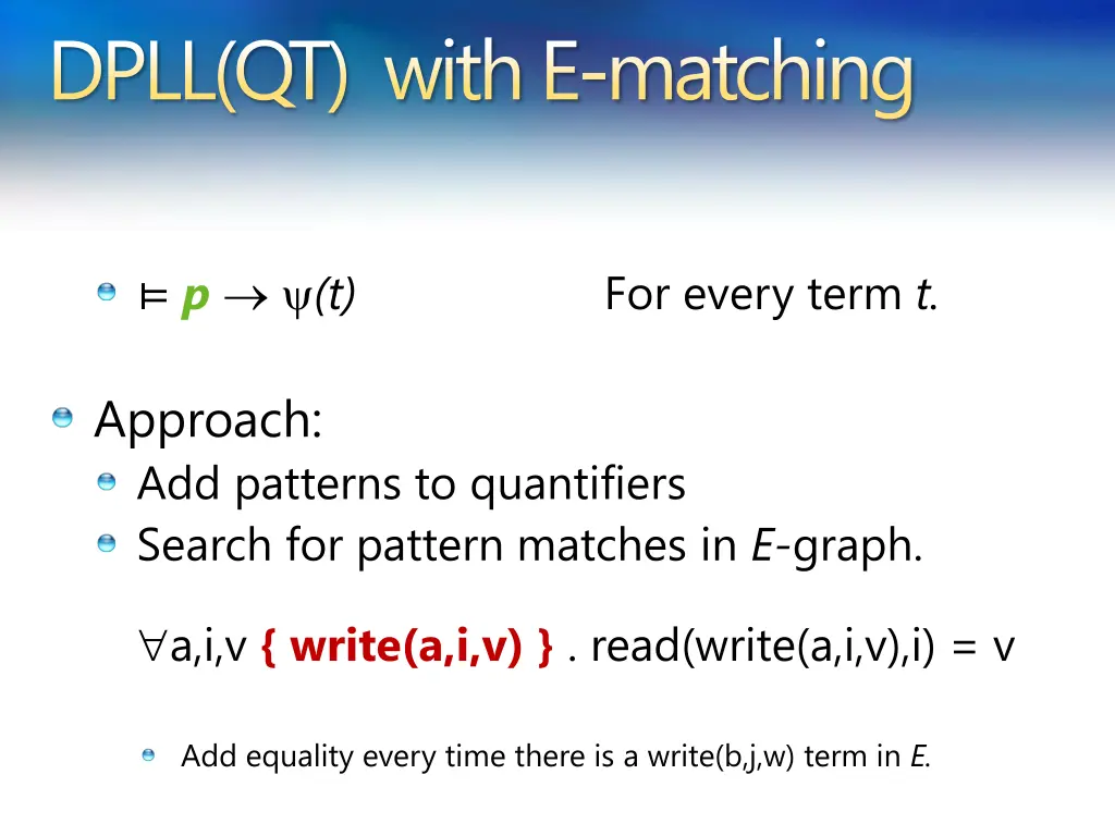 dpll qt with e matching 1