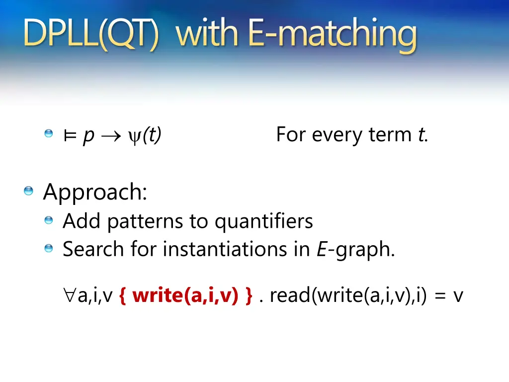 dpll qt with e matching