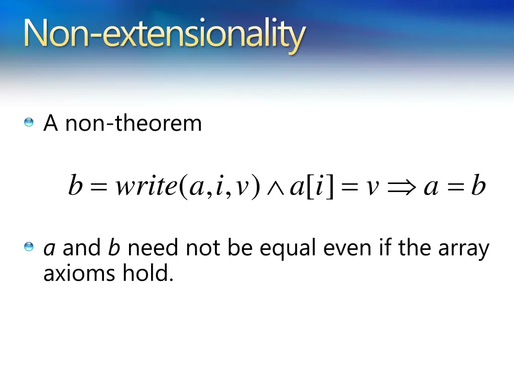 non extensionality