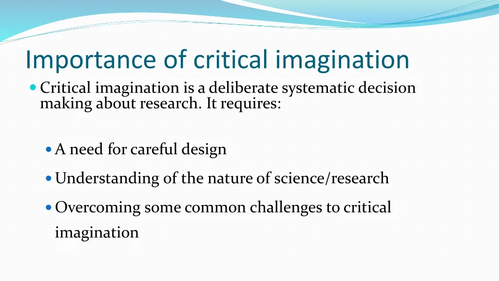 importance of critical imagination critical