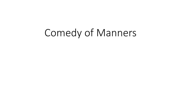 comedy of manners