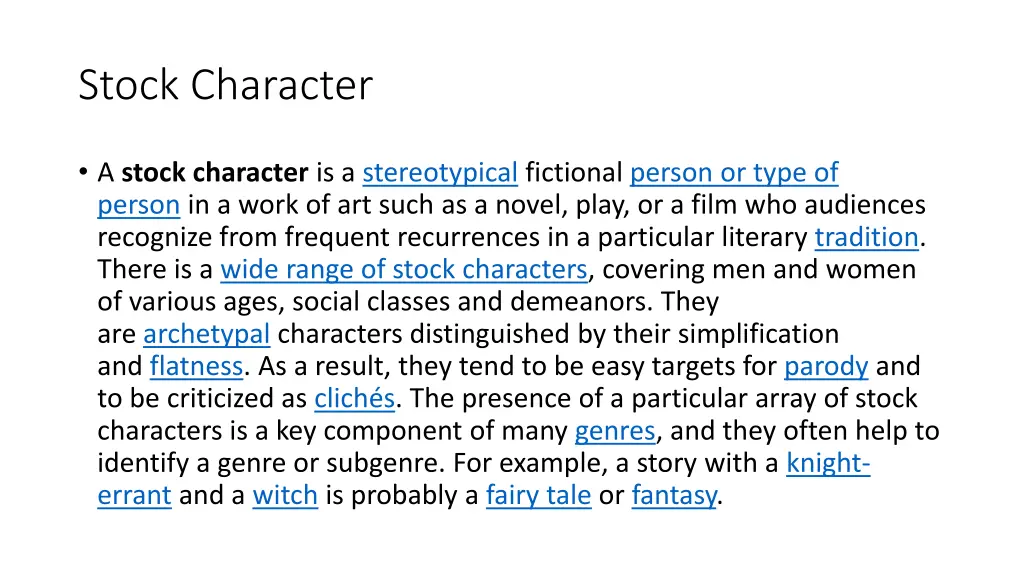 stock character