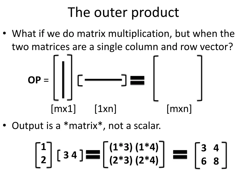the outer product