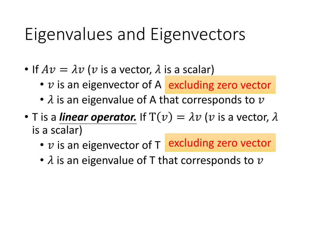 eigenvalues and eigenvectors 1