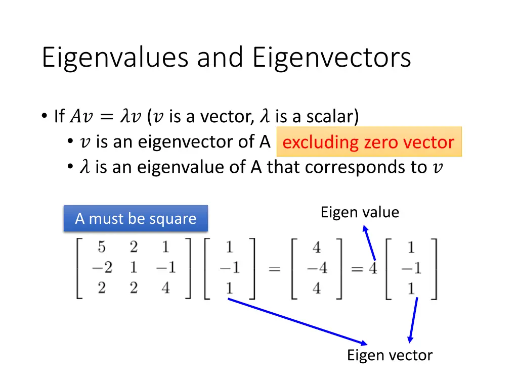 eigenvalues and eigenvectors