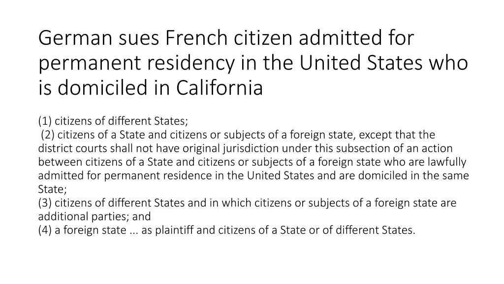 german sues french citizen admitted for permanent