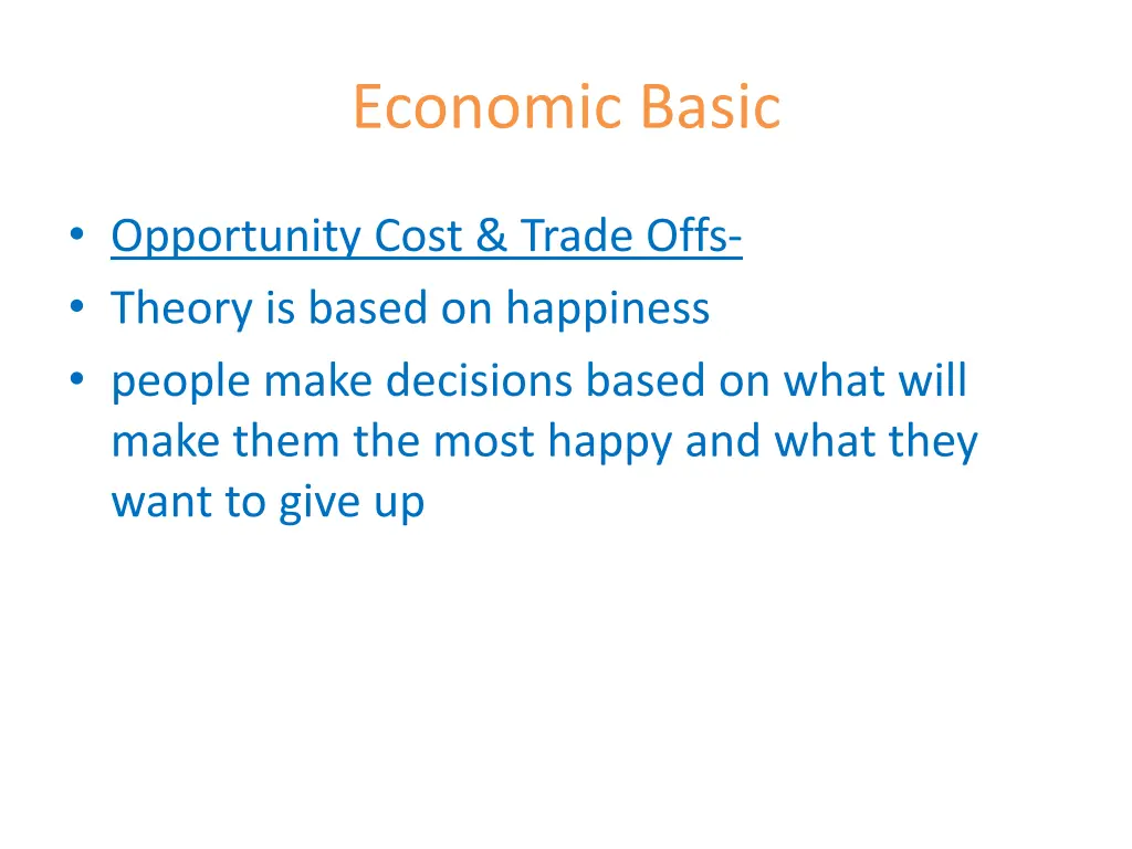 economic basic