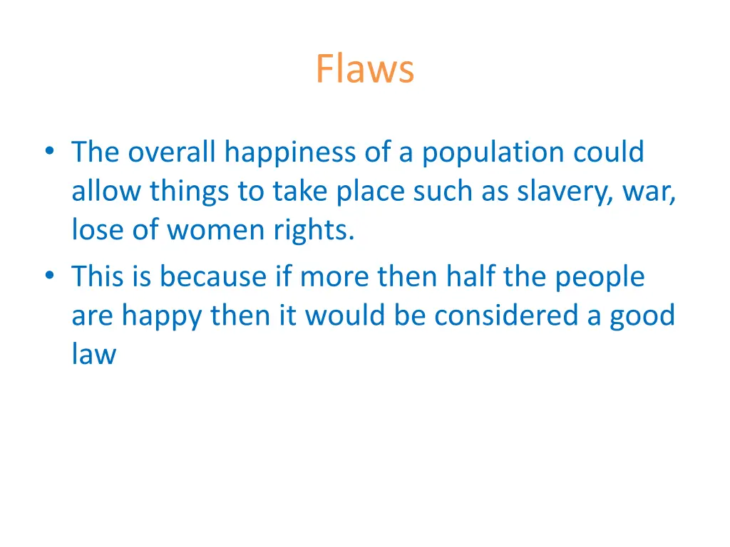 flaws