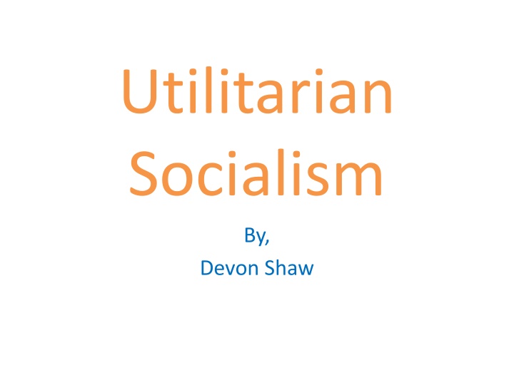 utilitarian socialism