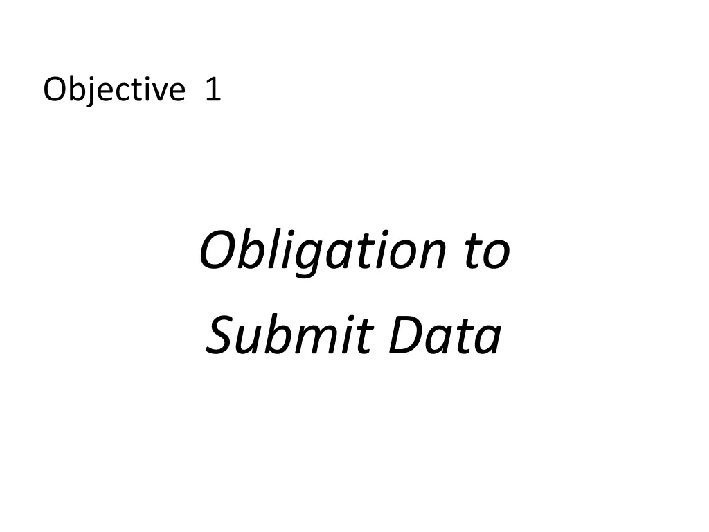 objective 1