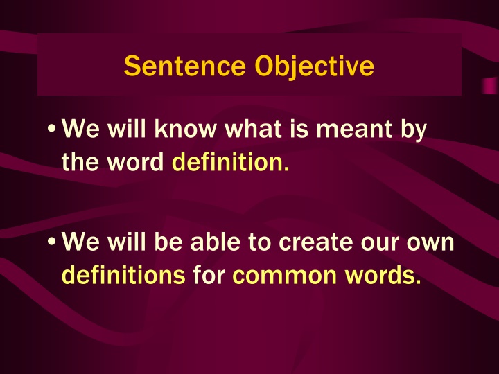 sentence objective